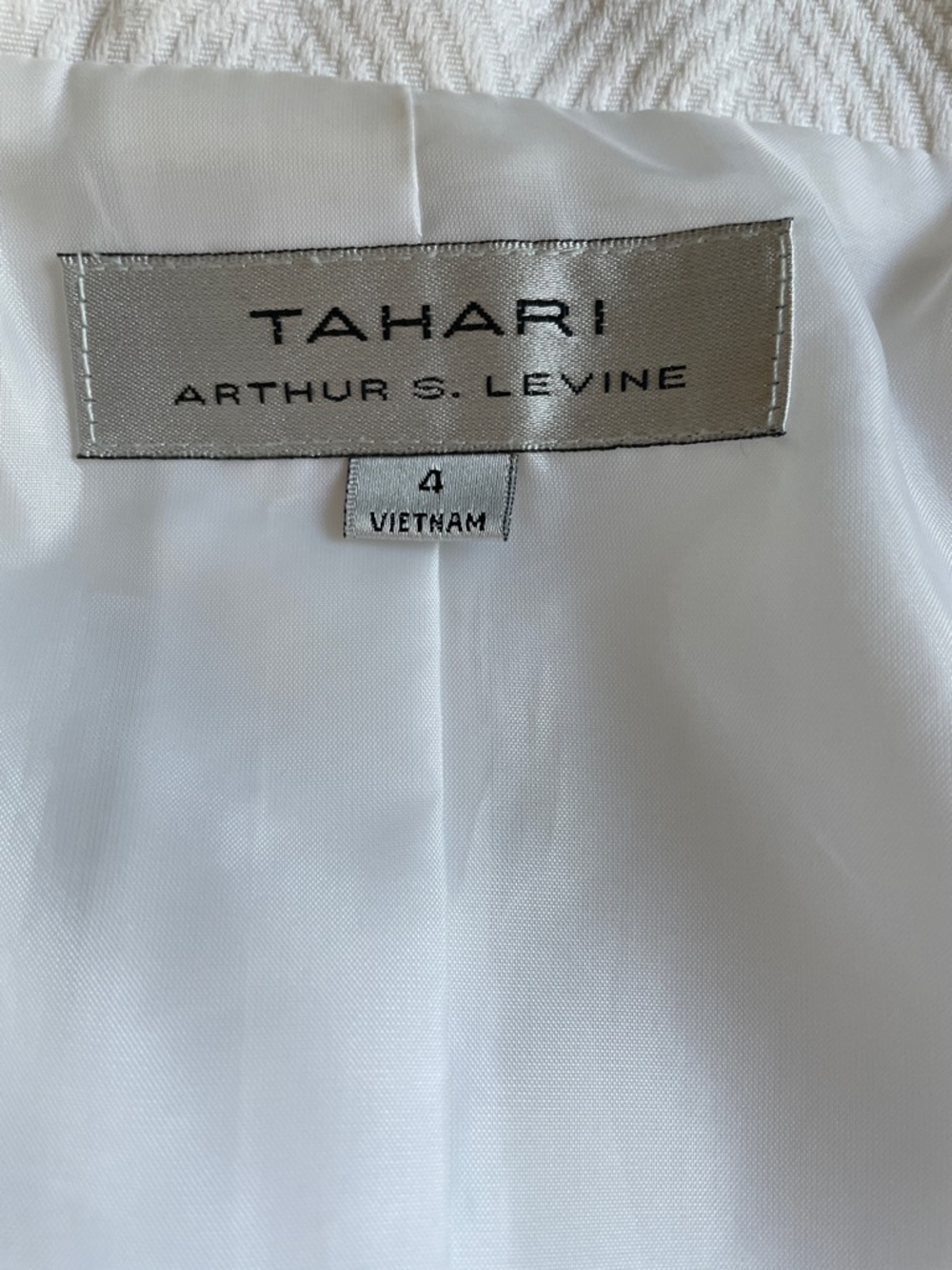 TAHARI white blazer jacket short sleeve 4 - Picture 7 of 10